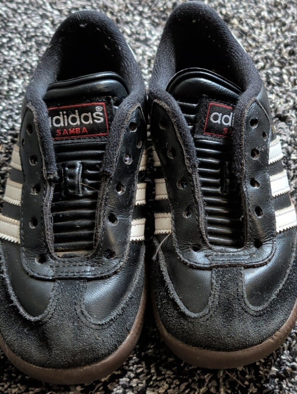 adidas Black/White Samba kid’s size 11 retro Sneakers